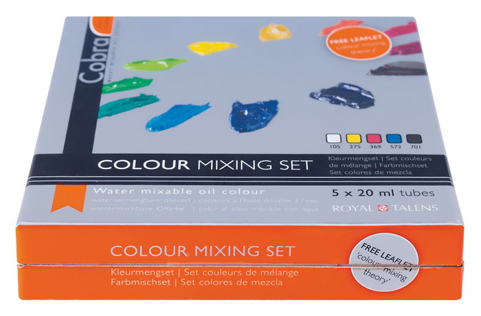 Talens Cobra Set de Pinturas al Óleo 5 Tubos de 20ml Colores de Mezcla Surtidos